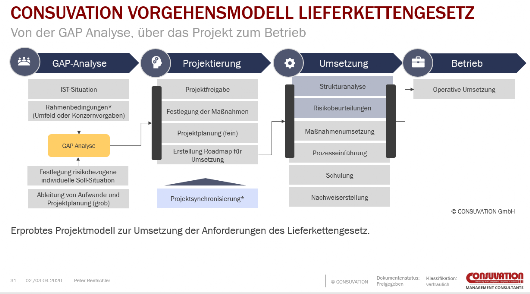 Vorgehensmodell Consuvation für LkSG